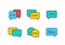 Best chat speech bubble set. Template of message bubbles chat boxes icons. Chat, bubble, speech, message. Vector illustration