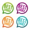 Best choice Buttons. Circle Eps10 Vector.