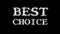 Best Choice cloud text effect black isolated background