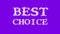 Best Choice cloud text effect violet isolated background