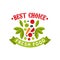 Best choice, fresh food badge for healthy food, fresh products, farmer market, restaurant, cafe, packaging colorful
