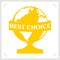 Best Choice globe stencil monochrome gold. Award for excellent goods or great product. Vector