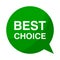Best choice, Green Speech Bubble