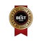 Best Choice And Quality Medal Golden Seal With Red Ribbon Decoration