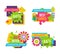 Best Choice Sale Labels Set Birds Blooming Flowers