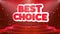 Best Choice Text Animation Stage Podium Confetti Loop Animation