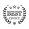 Best choice, vector logo. Shopping rating symbol