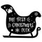 The best christmas ever,Christmas Sleigh, wreath and Happy New Year, Vector, snowflake and holly,Leaves, English phrases,Bell