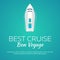 Best cruise. Colorful Travel to Paradise. Best cruise. Vector flat banner for your business.