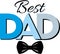 Best dad celebration vector image for father`s day or birthday