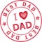 Best Dad Stamp graphic themed for Father`s Day