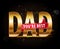 Best dad typography icon with thumbs up, happy fathers day