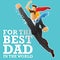 Best dad in the world design.. Vector illustration decorative design