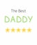 The best daddy text with stars rating. Happy Father\\\'s day holiday sticker for gift and greeting card.