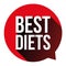 Best Diets sign 3d button