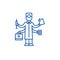 Best doctor line icon concept. Best doctor flat  vector symbol, sign, outline illustration.