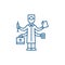 Best doctor line icon concept. Best doctor flat  vector symbol, sign, outline illustration.