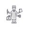 Best doctor line icon concept. Best doctor vector linear illustration, symbol, sign
