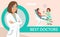 Best Doctors Service Flat Vector Poster Layout