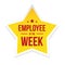 Best Employee of the Week award badge