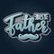 `Best father` lettering poster