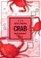 Best fresh crab restaurant template seafood concept vertical