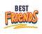 Best Friends Banner with Typography. Anti Bullying in Internet and Social Networks. Bff Concept for Friendship