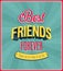 Best friends forever typographic design.