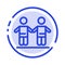 Best, Friends, Friendship, Group Blue Dotted Line Line Icon