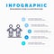 Best, Friends, Friendship, Group Line icon with 5 steps presentation infographics Background