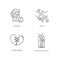 Best friends pixel perfect linear icons set. Customizable thin line contour symbols. Pastime, trust, forgiveness and
