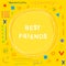 Best friends theme. Funny doodle handmade card template