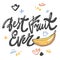 Best fruit ever. Banana. Hand drawn lettering logo for social media content