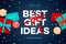 Best gift ideas, discount sale poster, Original concept, vector illustration.