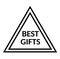 BEST GIFTS stamp on white