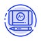 Best Grade, Achieve, Education Blue Dotted Line Line Icon