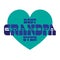 Best grandpa ever on blue heart