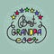 Best Grandpa Ever handwritten lettering. Grandparents day emblem