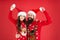 Best holiday. family portrait. winter holiday celebration. happy father and daughter love xmas. small girl and dad santa