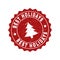 BEST HOLIDAYS Scratched Stamp Seal with Fir-Tree