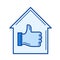 Best house line icon.