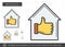 Best house line icon.