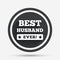 Best husband ever sign icon. Award symbol.