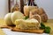 Best Italian food - fresh caciocavallo and pecorino cheese from