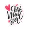 Best Mom Ever lettering. Hand drawn vector illustration. Isolated on white background.