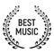 Best music award icon, simple style