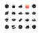 Best national dish black glyph icons set on white space