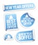 Best New Year offer stickers.