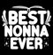 Best Nonna Ever Handwritten Lettering Graphic, Nonna Ever Family Gift Tee Design