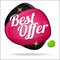 Best Offer Colorful Offer Glossy Shiny Vector Icon Button